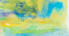 Abstract painted green and yellow art backgrounds.