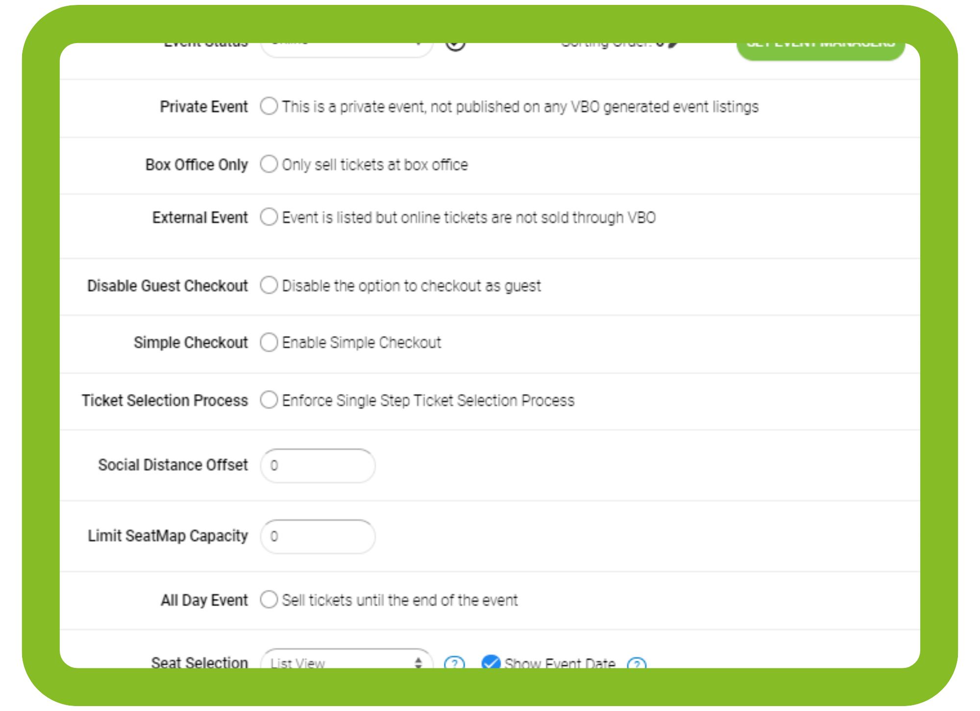 Ticket Registration Form screen