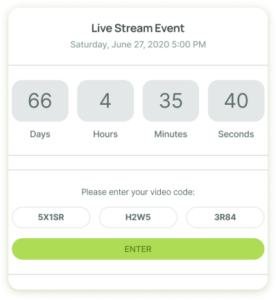 Seamless streaming video access screen