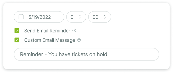 Holds by VBO sends automated email reminders you can customize.