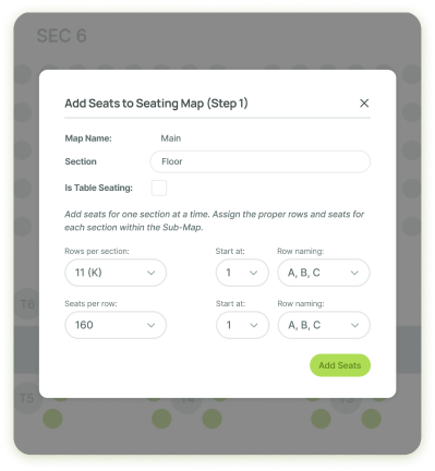 Automated Seatmap Builder labeling generator