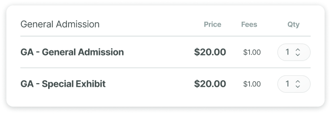 Conditional ticketing add-on offer summary screen for patrons